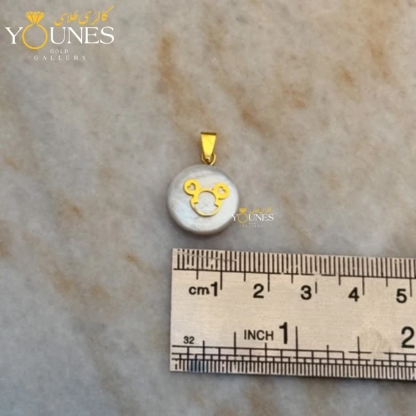 آویز میکی موس طلا صدفی 1.5سانتی متری